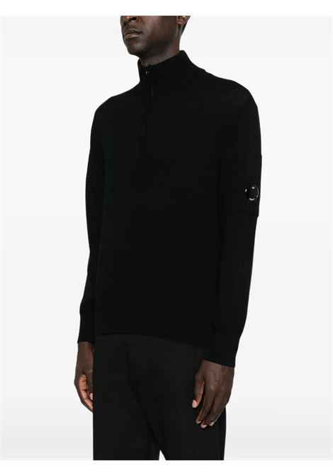 half zip sweater man black C.P. COMPANY | 19CMKN036A-005528A999